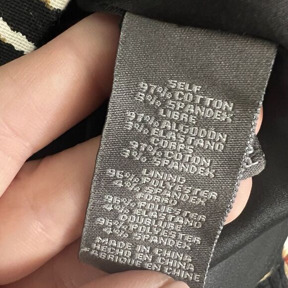 Vince Camuto Animal Zebra Print Sheath Dress Size 12 Career Cotton Spandex Blend - Picture 7 of 9